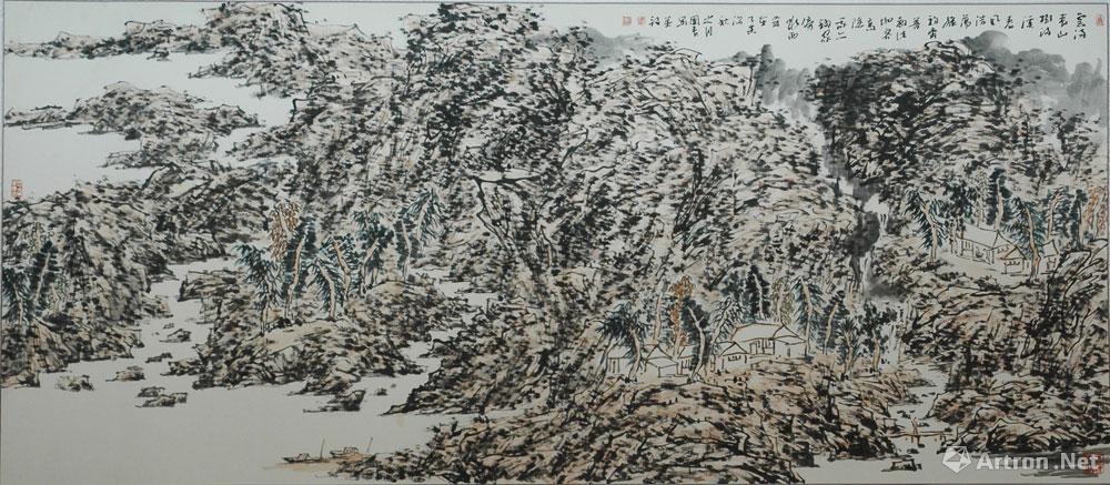 青山树满溪_水墨作品_赵国青作品展_赵国青在线作品_赵国青官方网站