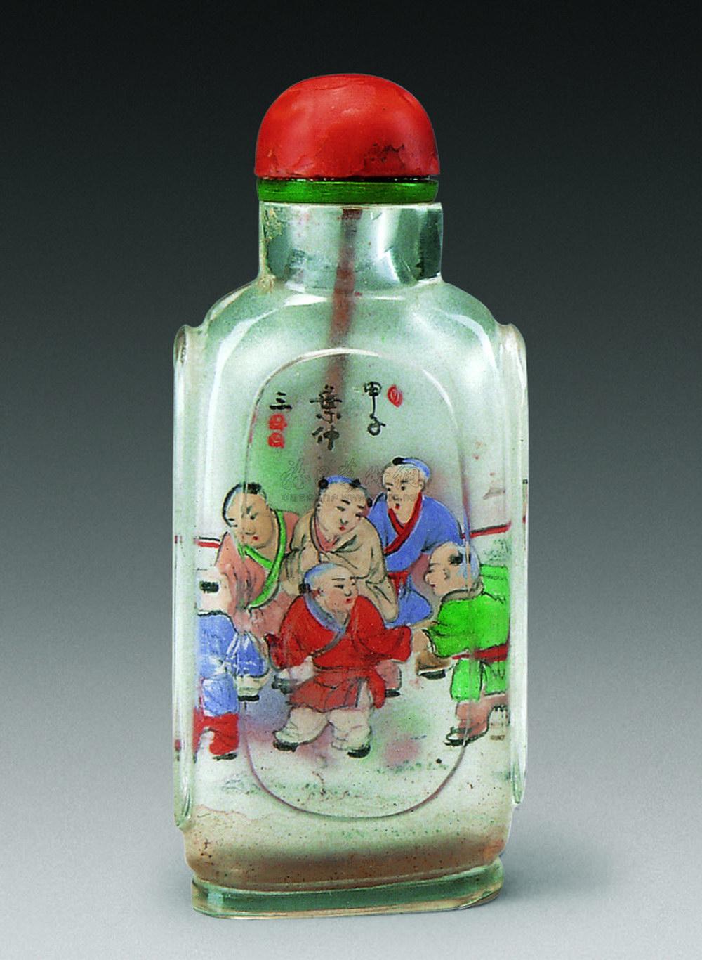 837 民国 叶仲三画人物鼻烟壶图片