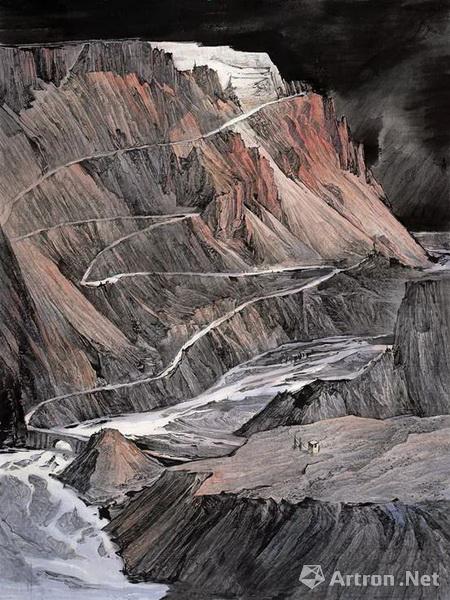 丹壑幽幽通灵径/张永琦 240cm×180cm刘洪生liu hongsheng1957年生