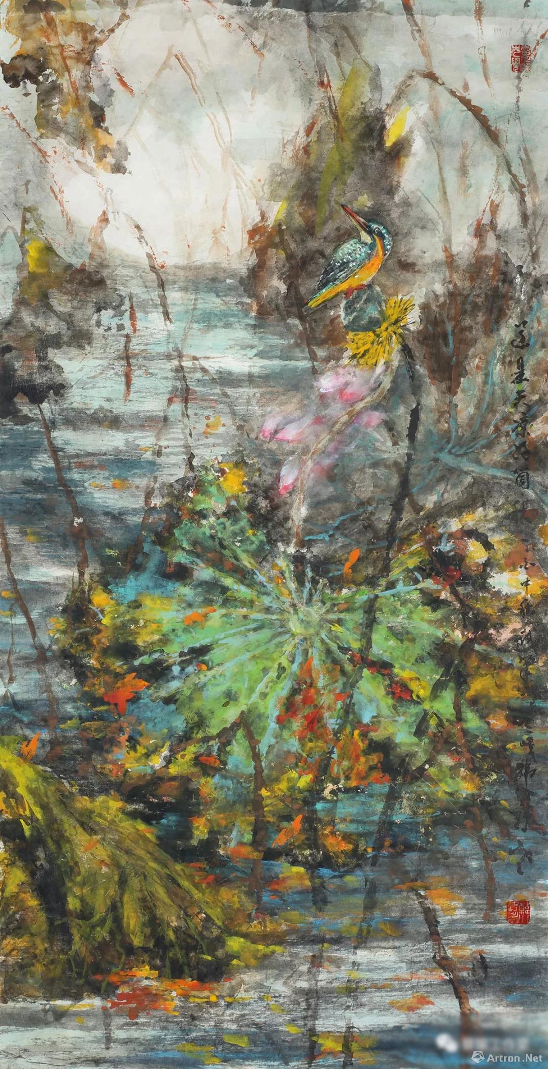 《道是天凉好个秋》  蔡瑜 138x69cm 2017年
