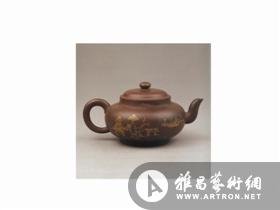 清乾隆御制描金紫砂山水诗文茶具，北京保利2013年秋拍成交价402.5万元