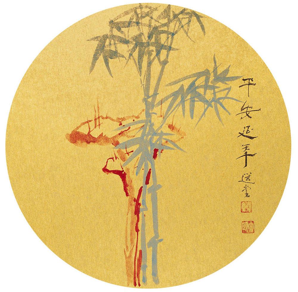 摹清虚谷《平安延年》<br>^-^Bamboo and Ganoderma Lucidum after the style of Xu Gu of Qing Dynasty