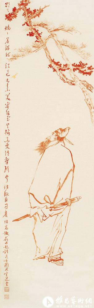 摹清任伯年《朱笔钟馗》<br>^-^Zhong Kui after the style of Ren Bonian of Qing Dynasty