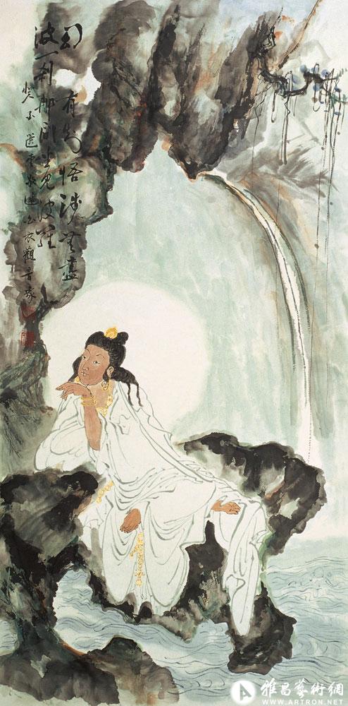 岩水白衣观音<br>^-^Avalokitesvara in White Cloth