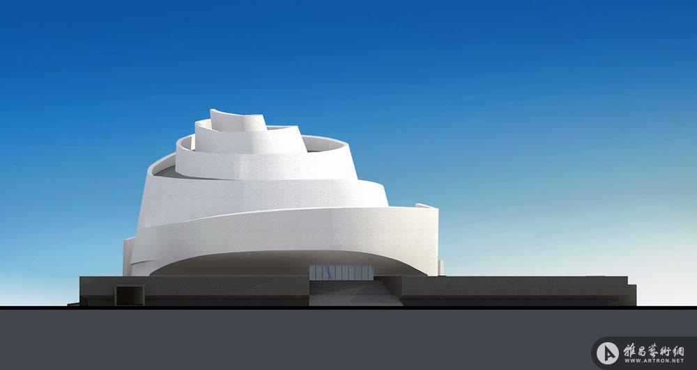 山东省美术馆方案设计北立面