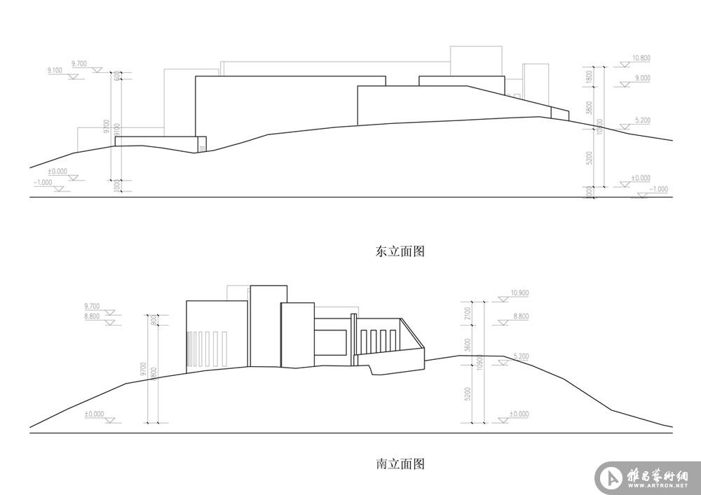 小坡地工作室方案设计立面图2