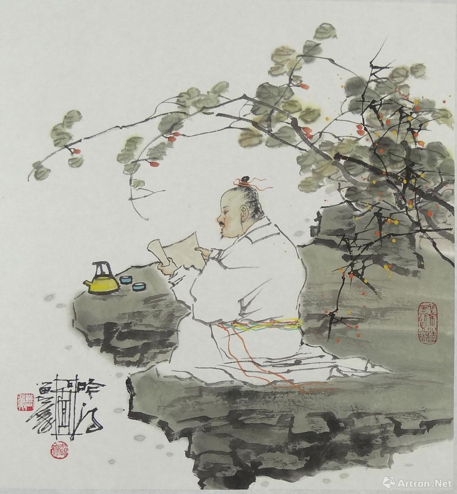 吟诗图 人物作品在线展 曹留夫作品展 曹留夫在线作品 曹留夫官方网站 雅昌艺术家网