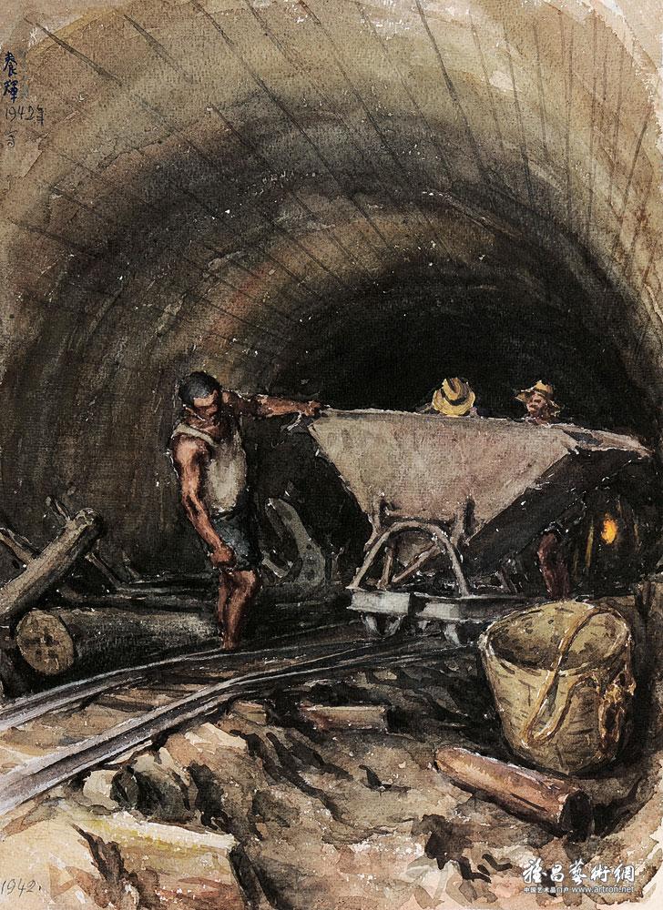 隧道推车工人