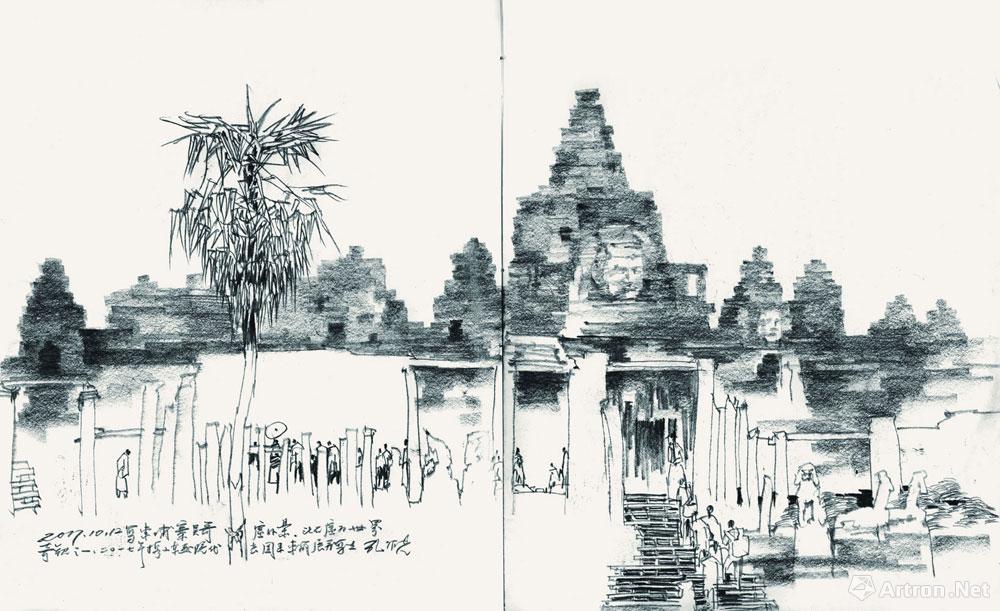 柬埔寨吴哥窟写生之六