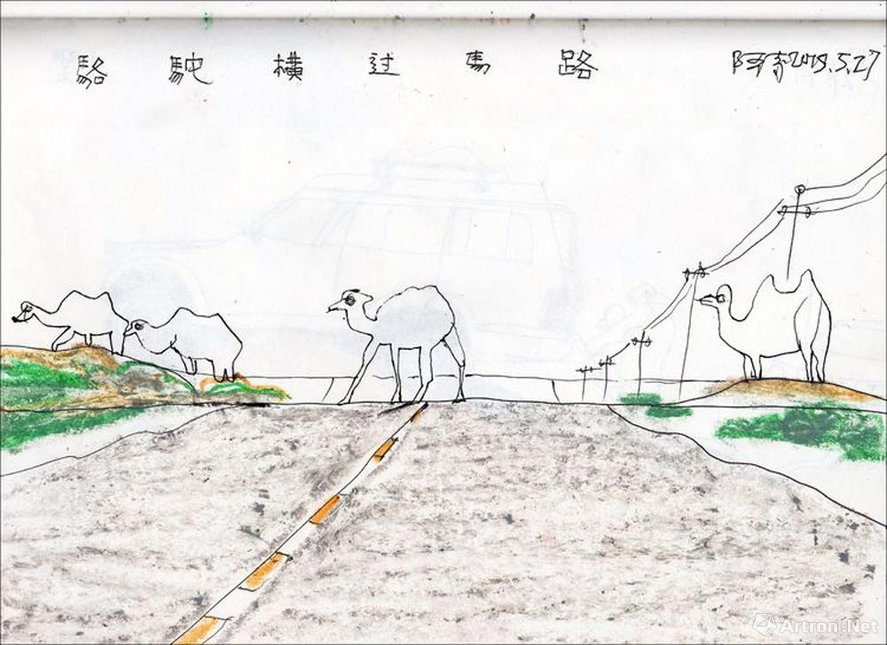骆驼横过马路