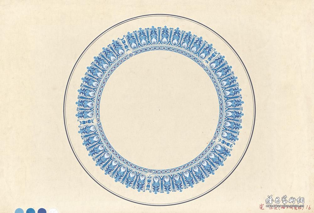20世纪六七十年代陶瓷美术设计稿选（边花）-11