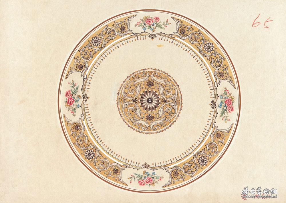 20世纪六七十年代陶瓷美术设计稿选（满花）-2