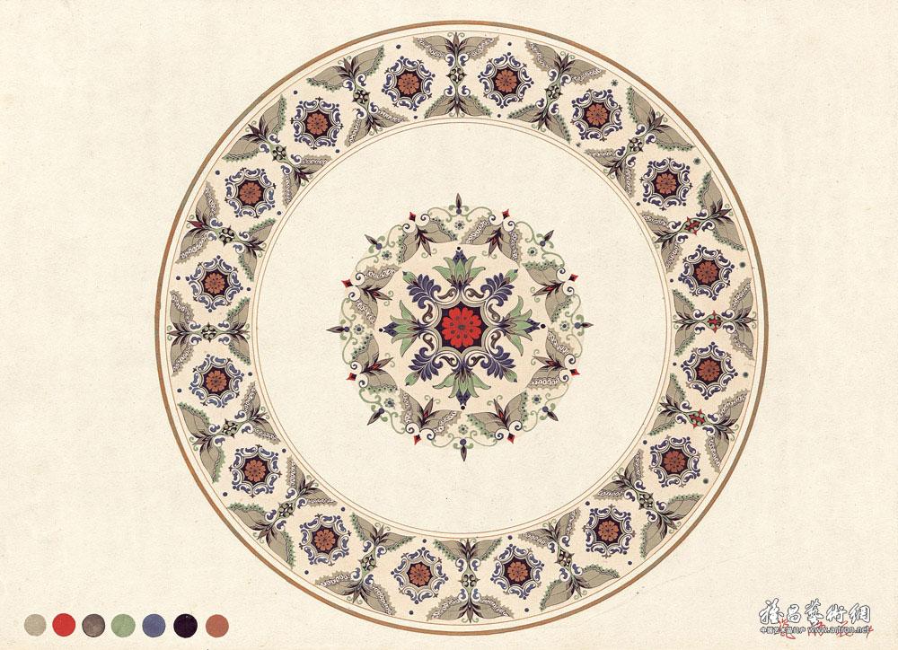 20世纪六七十年代陶瓷美术设计稿选（满花）-3