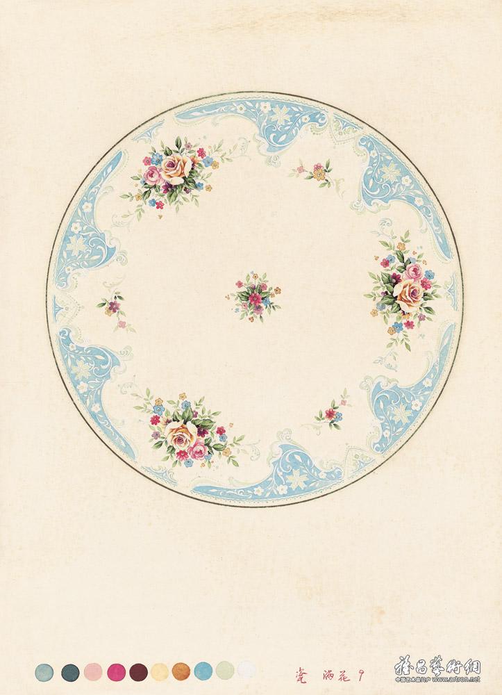 20世纪六七十年代陶瓷美术设计稿选（满花）-7