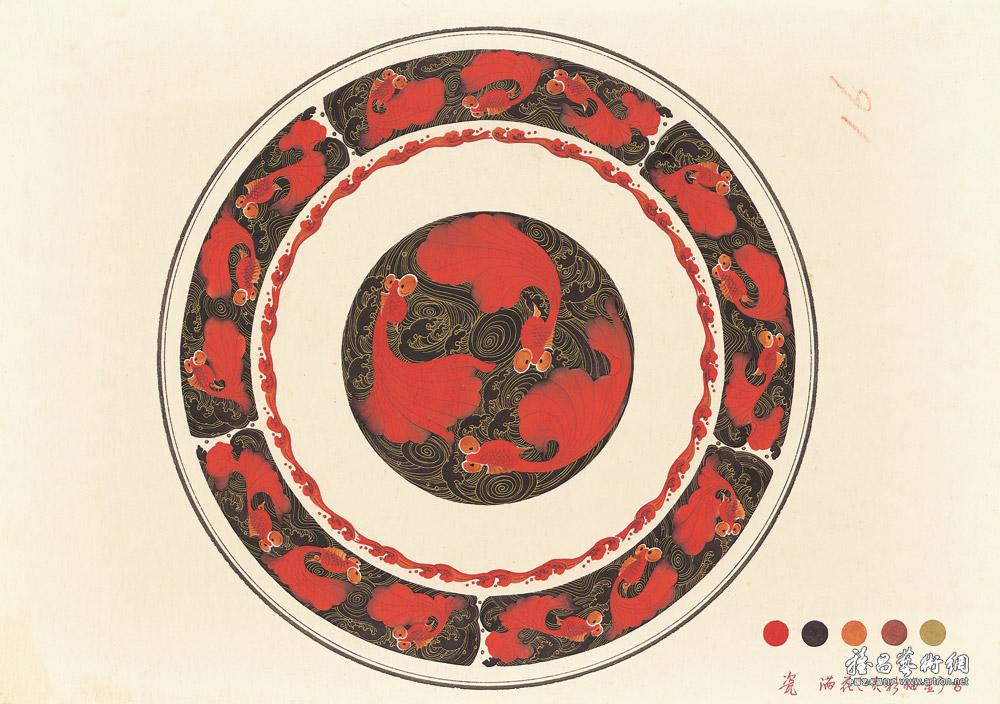 20世纪六七十年代陶瓷美术设计稿选（满花）-10