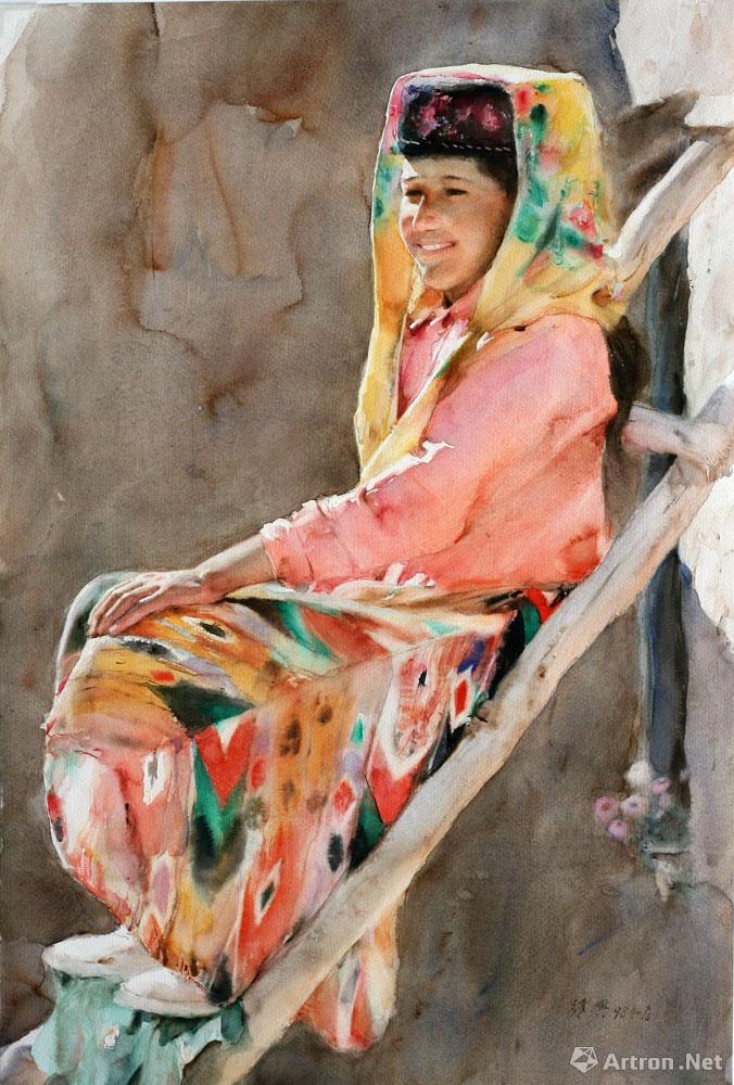 Girl Sitting on the Ladder