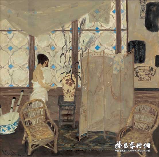 在中国画家的工作室
