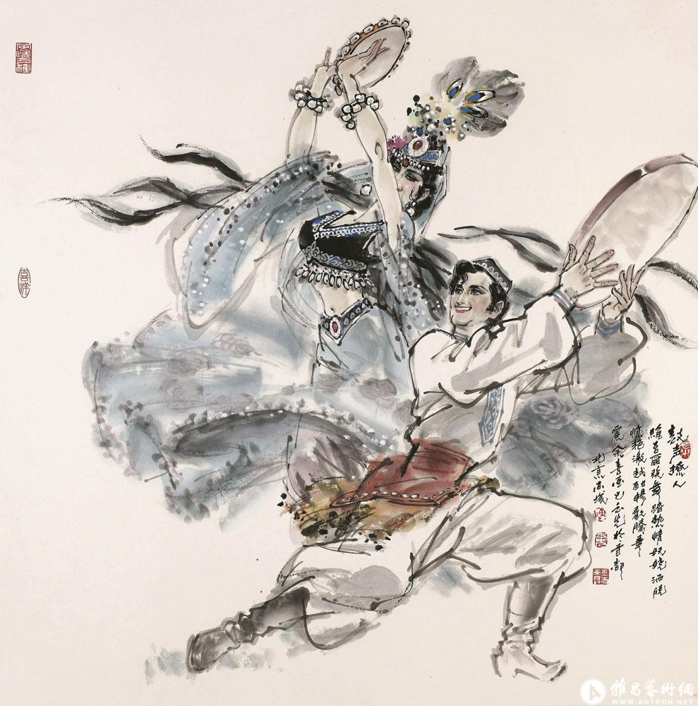 wéi wú ěr zú 49 维吾尔族_五十六个民族系列组画_陈玉先作品展
