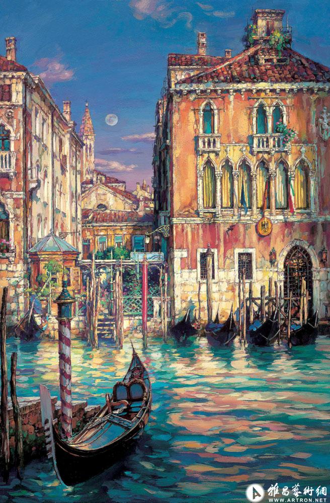 《威尼斯日落》限量版画