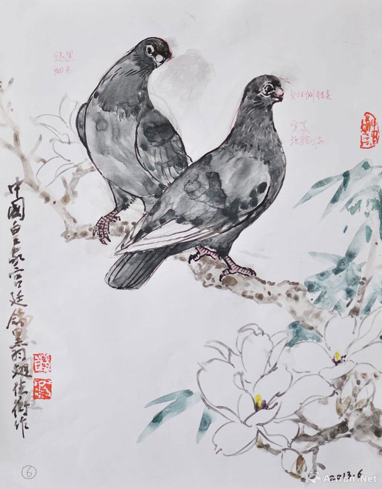 《中国皇家宫廷鸽之黑羽翅》草稿