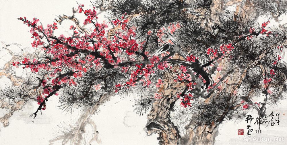 红梅松树