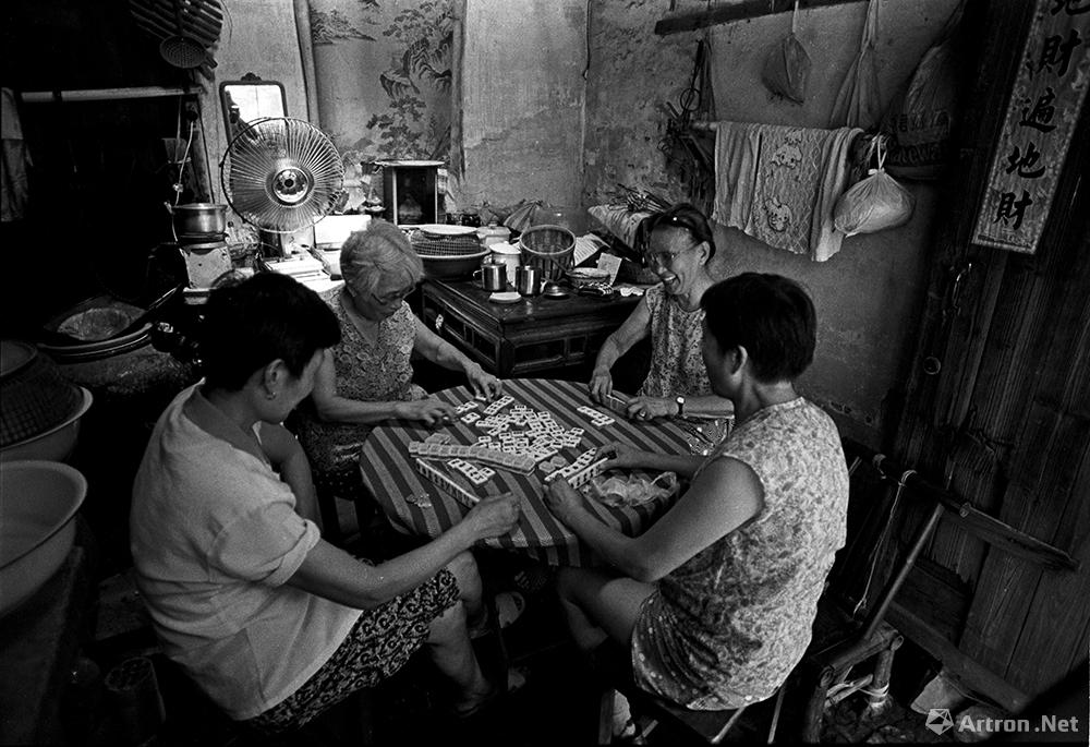 唐浩武作品：2003年南下塘-打麻将的老人