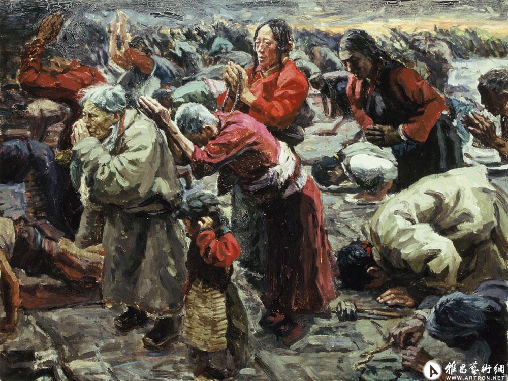 朝圣系列之三_创作油画_王汉英作品展_王汉英在线作品_王汉英官方网站