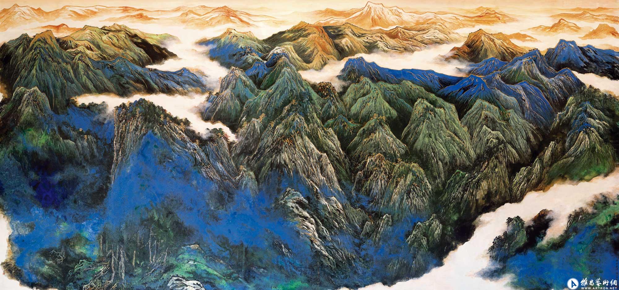 秦岭云的山水画作品图片