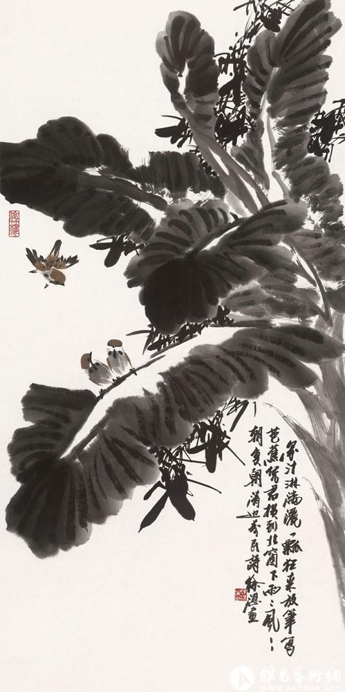 墨芭蕉_写意花鸟画作品在线展_徐湛作品展_徐湛在线作品_徐湛官方网站