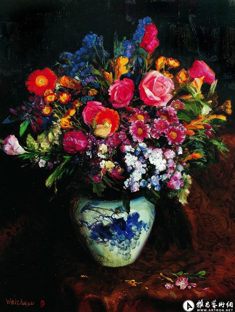 《葡萄瓶花》Flower Vase