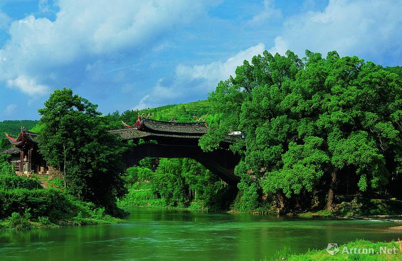 吴卫平作品：031 泗溪桥，浙江省泰顺县，始建于（清康熙1674年）。