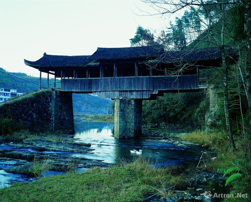 吴卫平作品：036 文重桥，浙江省泰顺县筱村镇东洋村，始建于清乾隆十年（1745）。