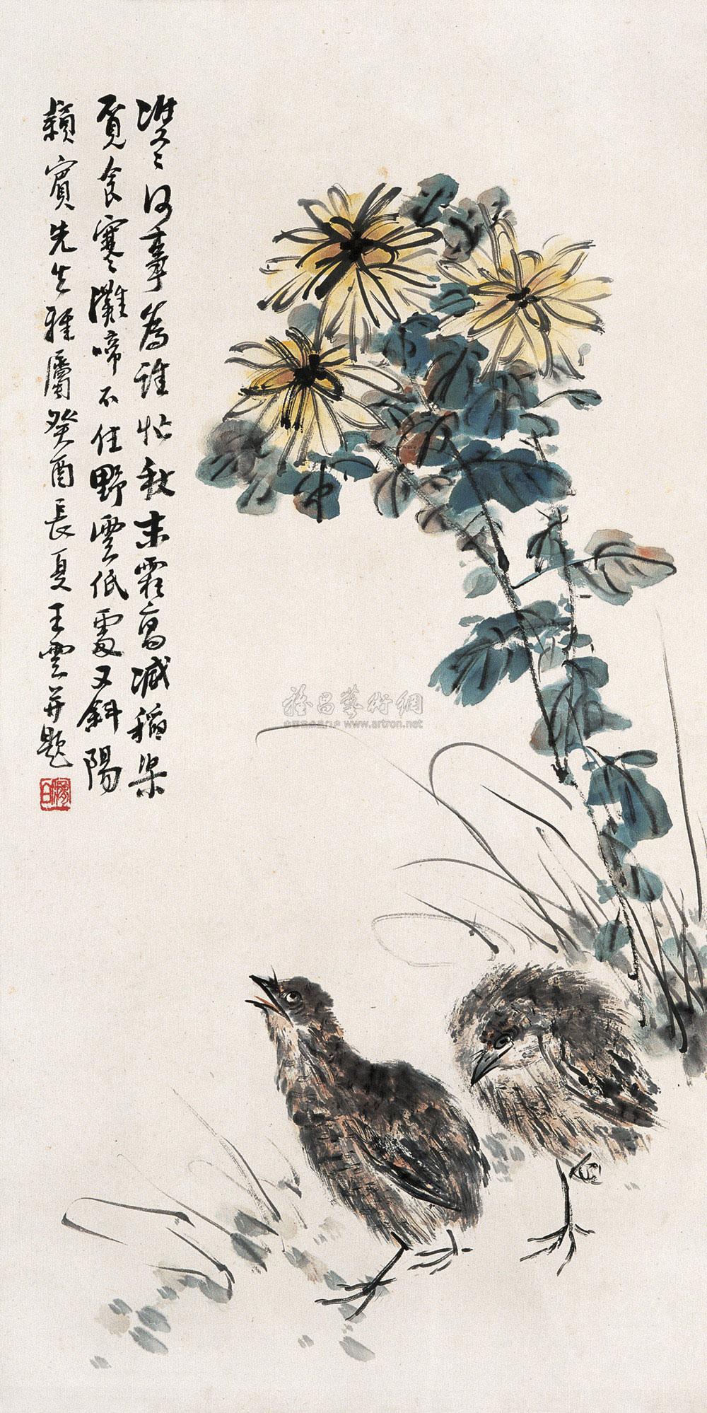 0065 癸酉(1933)年作 安居乐业 镜心 设色纸本
