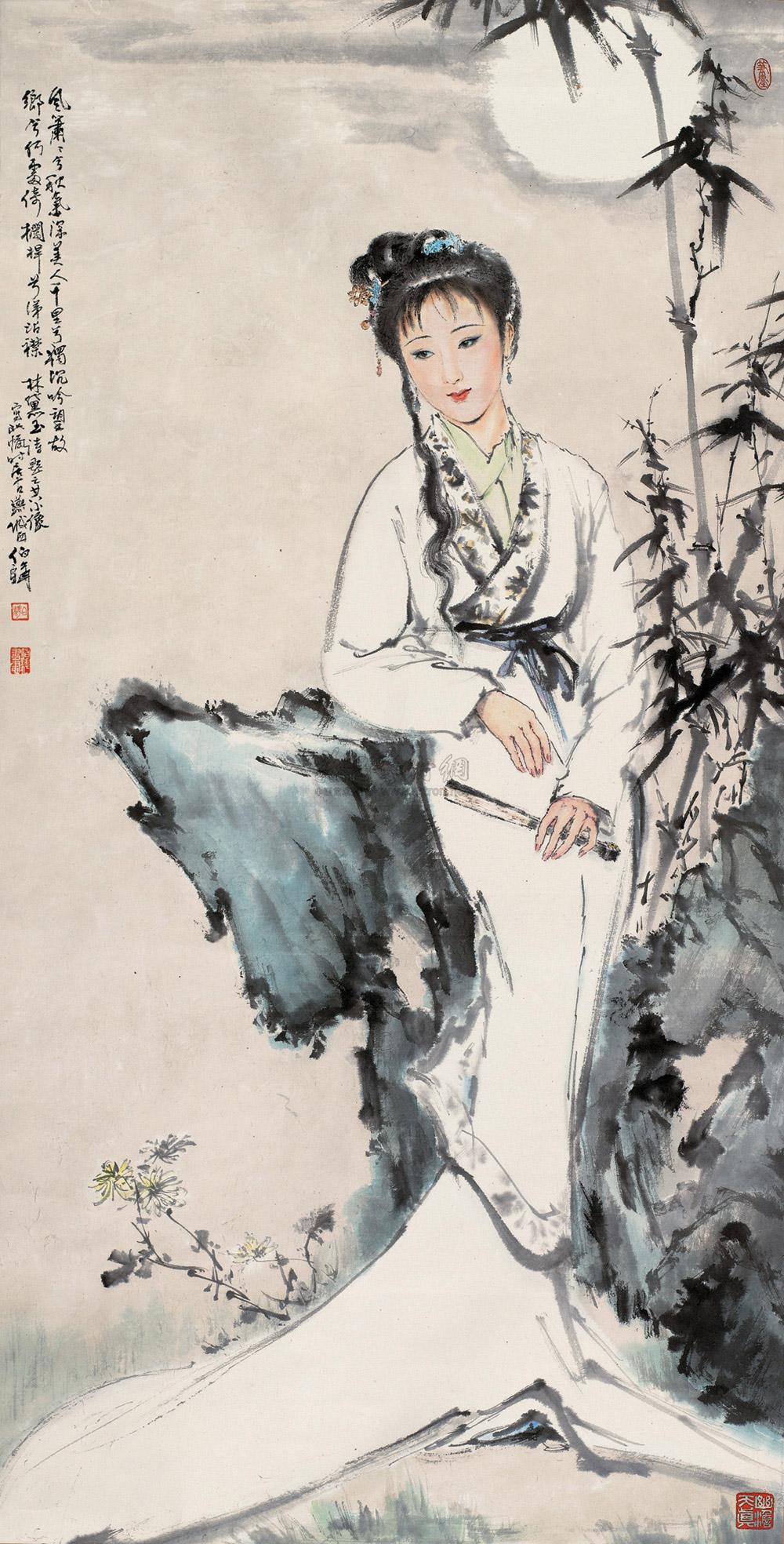 0970 林黛玉像 立轴 设色纸本