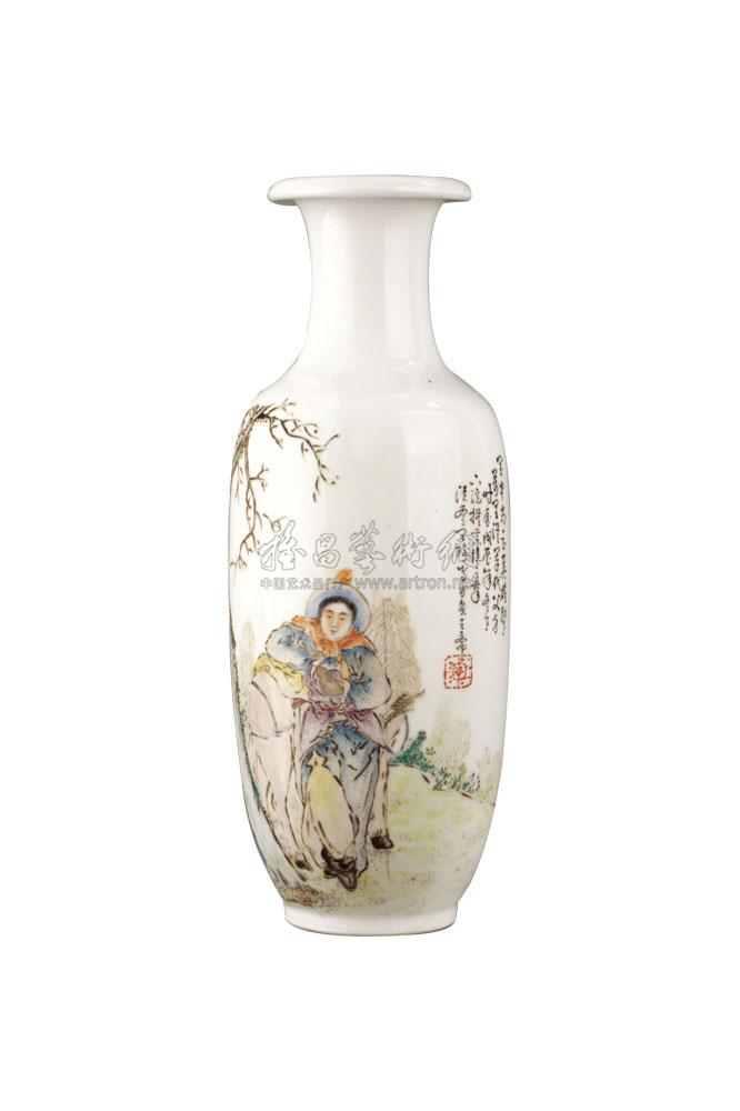 【王琦粉彩人物瓶】拍卖品_图片_价格_鉴赏_现当代及其它瓷器_雅昌