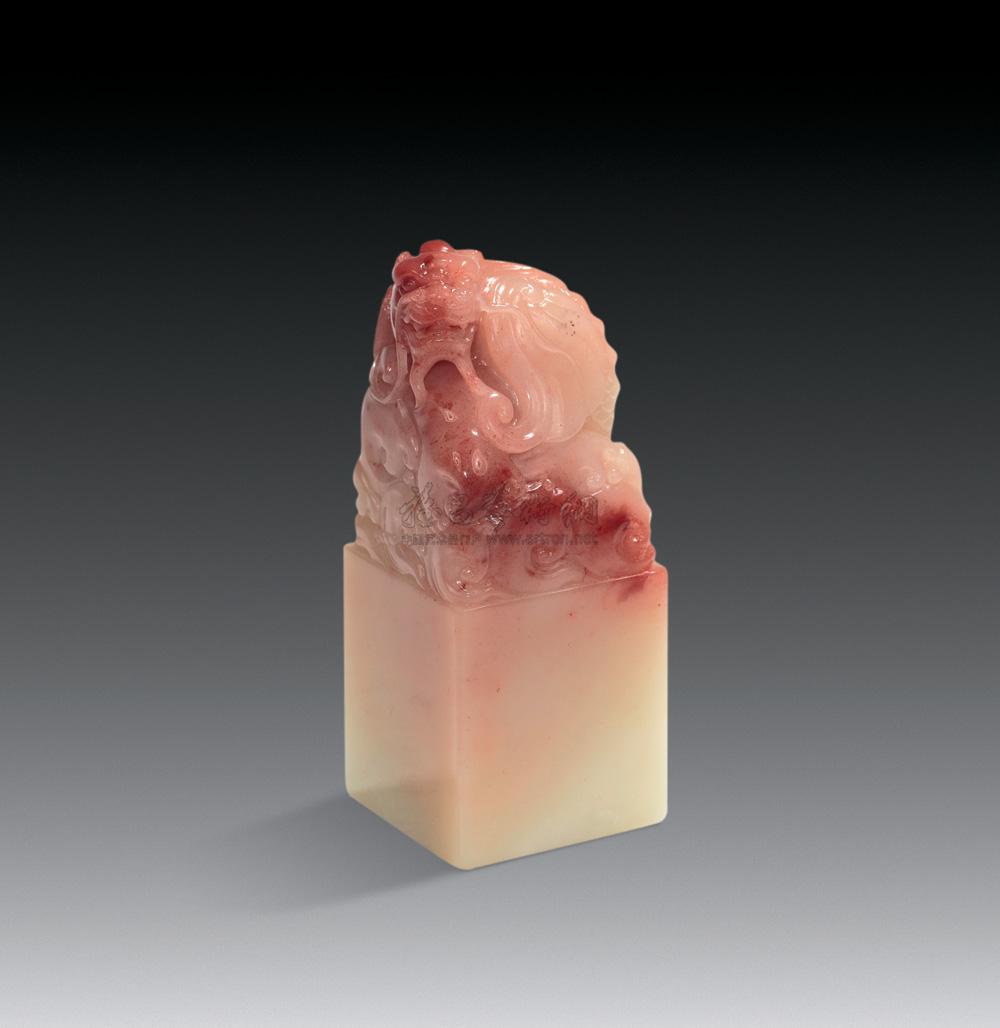 0233 寿山芙蓉冻石兽钮章料
