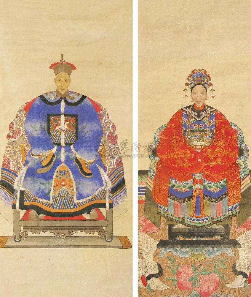 0186 祖宗像等 (三幅) 立轴