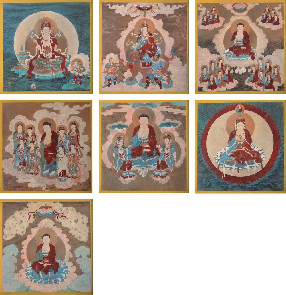 【明代 净土宗佛与菩萨画像册页 (八开)】拍卖品_图片_价格_鉴赏_佛教