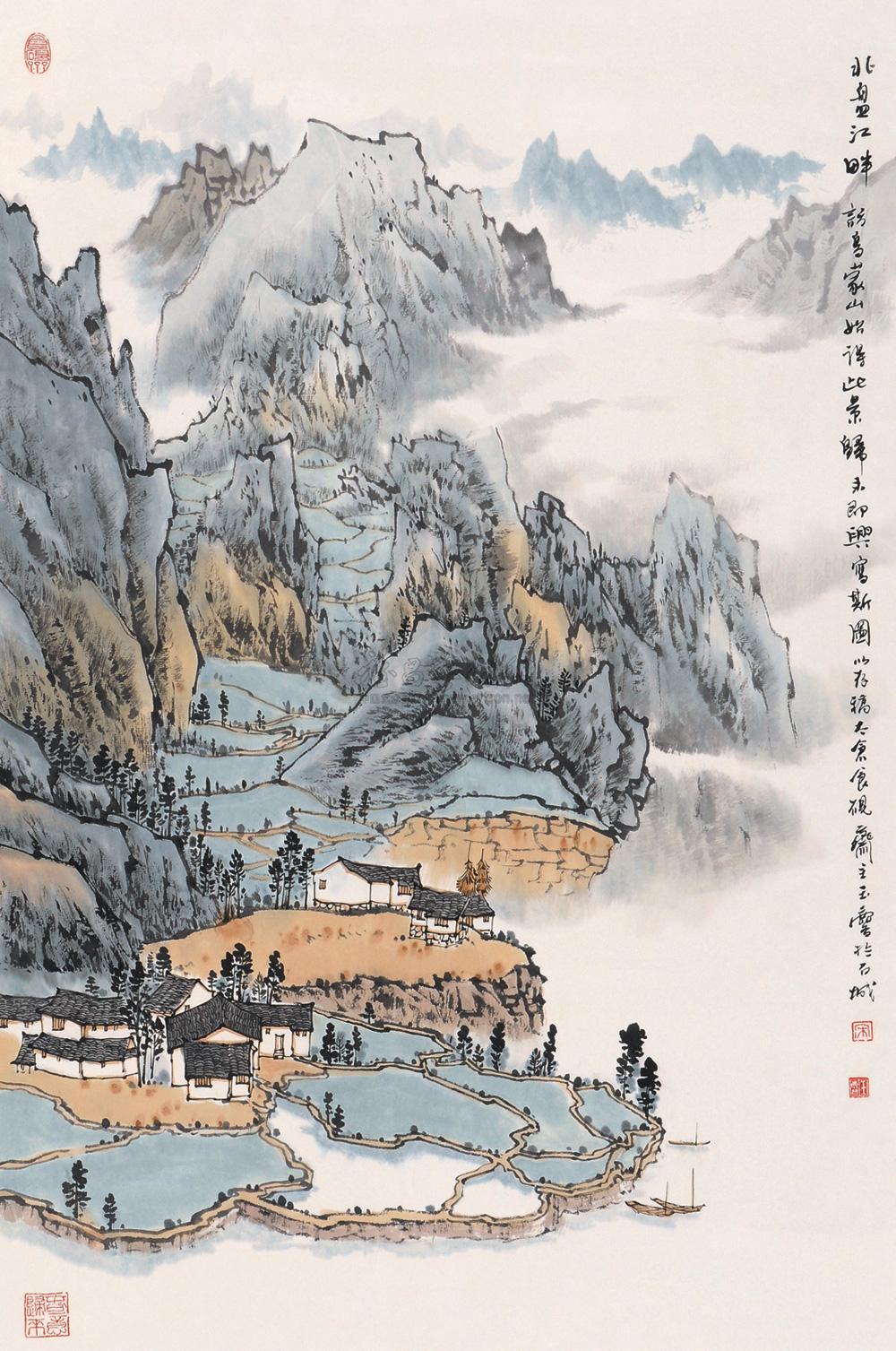 【山水 立轴】拍卖品_图片_价格_鉴赏_绘画_雅昌艺术品拍卖网