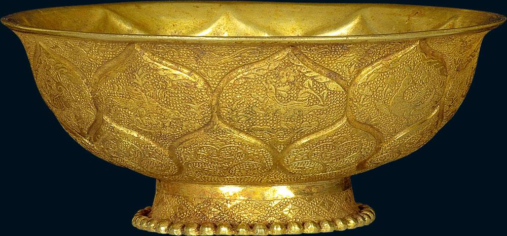 【唐代 黄金莲花纹碗】拍卖品_图片_价格_鉴赏_金银琉璃珐琅器_雅昌