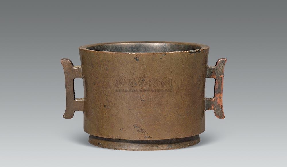 *4597 清 铜戟耳炉