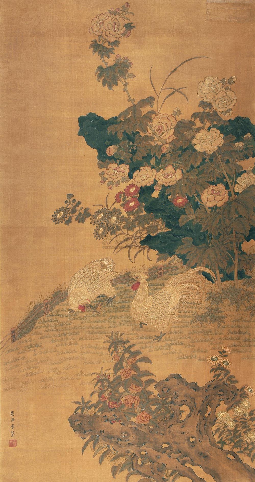 0362 花鸟 立轴 绢本