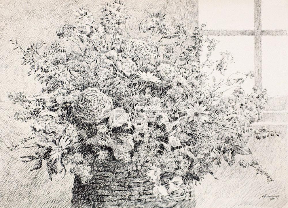 【花卉 钢笔画】拍卖品_图片_价格_鉴赏_素描_雅昌艺术品拍卖网
