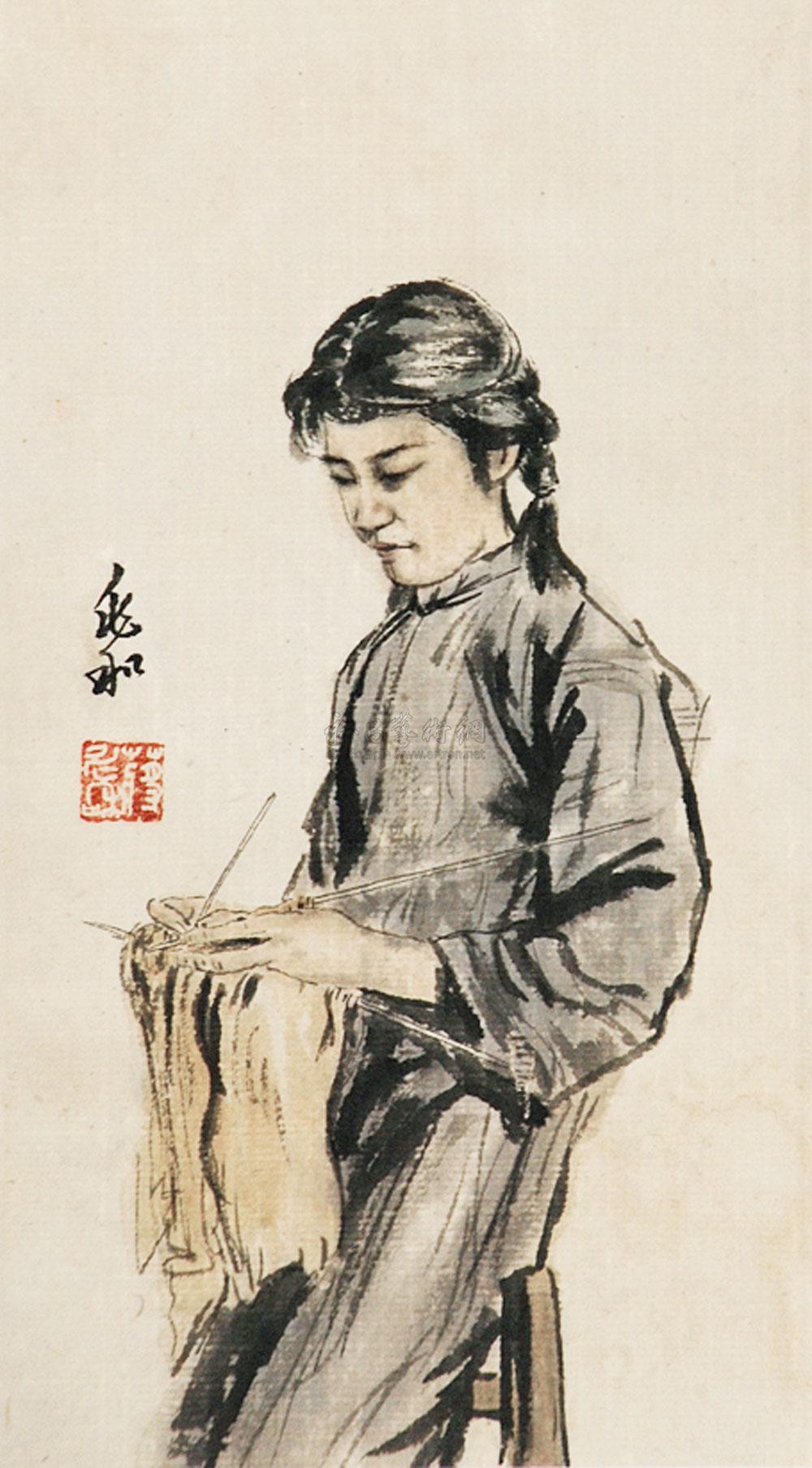 1146 人物 立轴 纸本