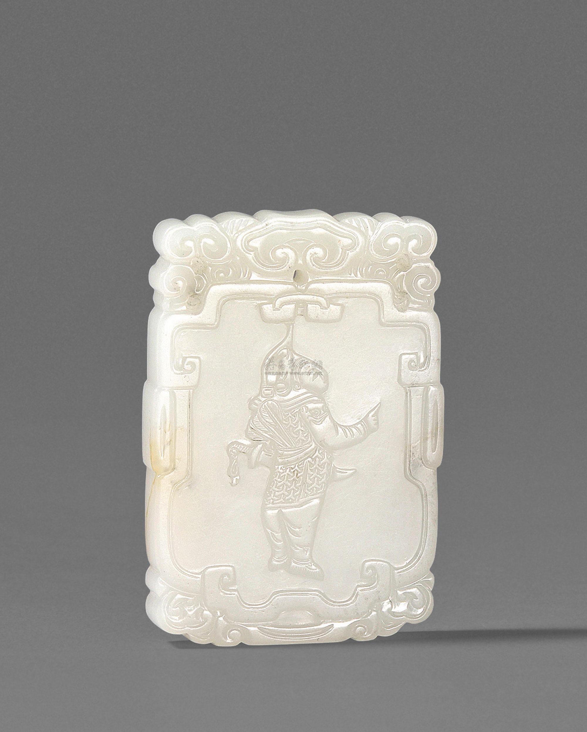 1049 清代 白玉子冈牌