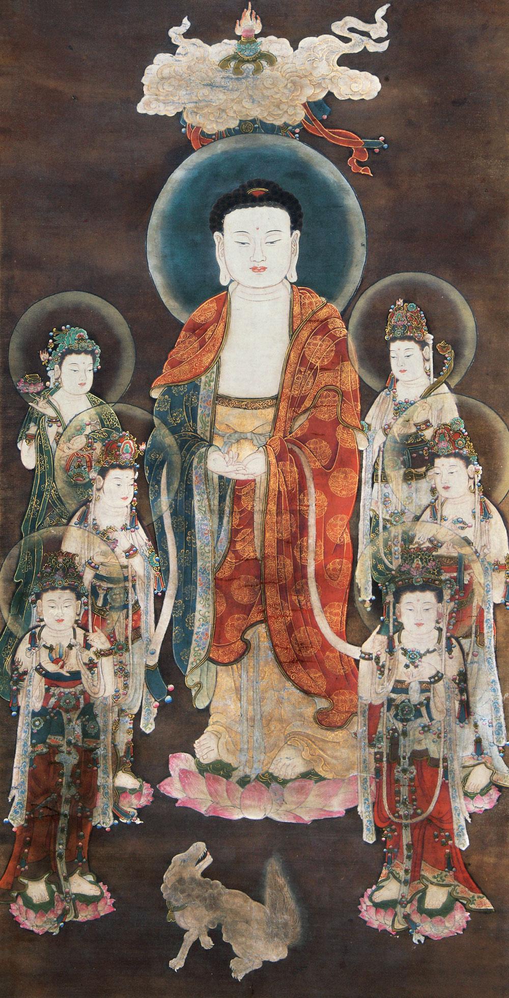 0218 佛像 立轴 设色绢本