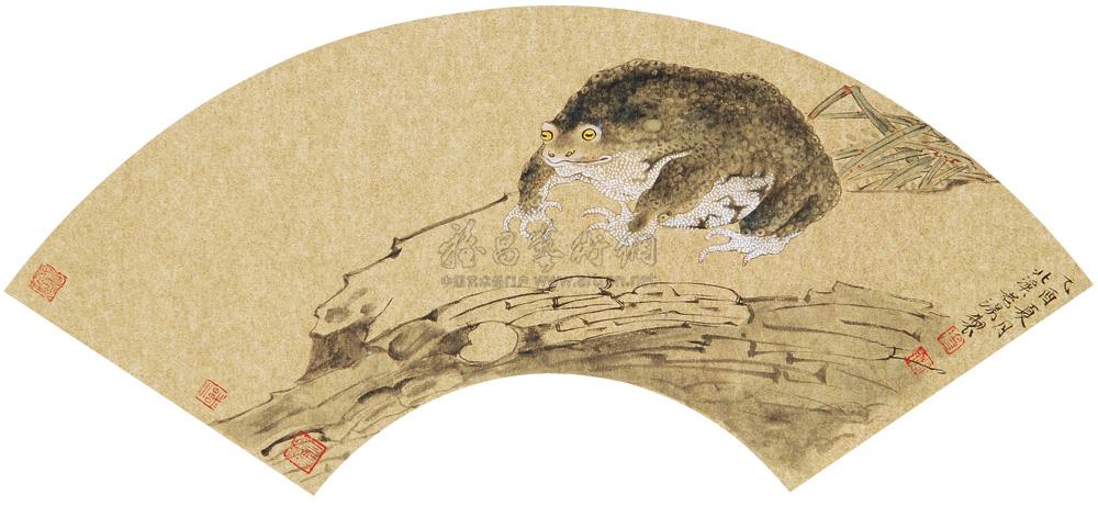 0187 金蟾 扇面 卡纸