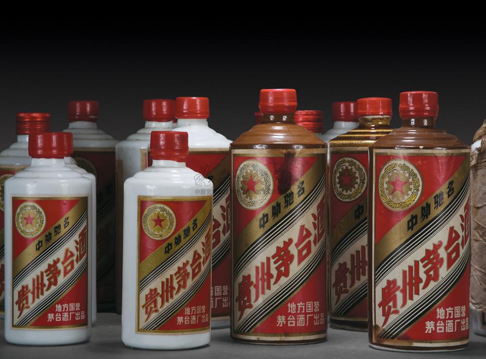 0810 1980年代各年份五星牌贵州茅台酒一套