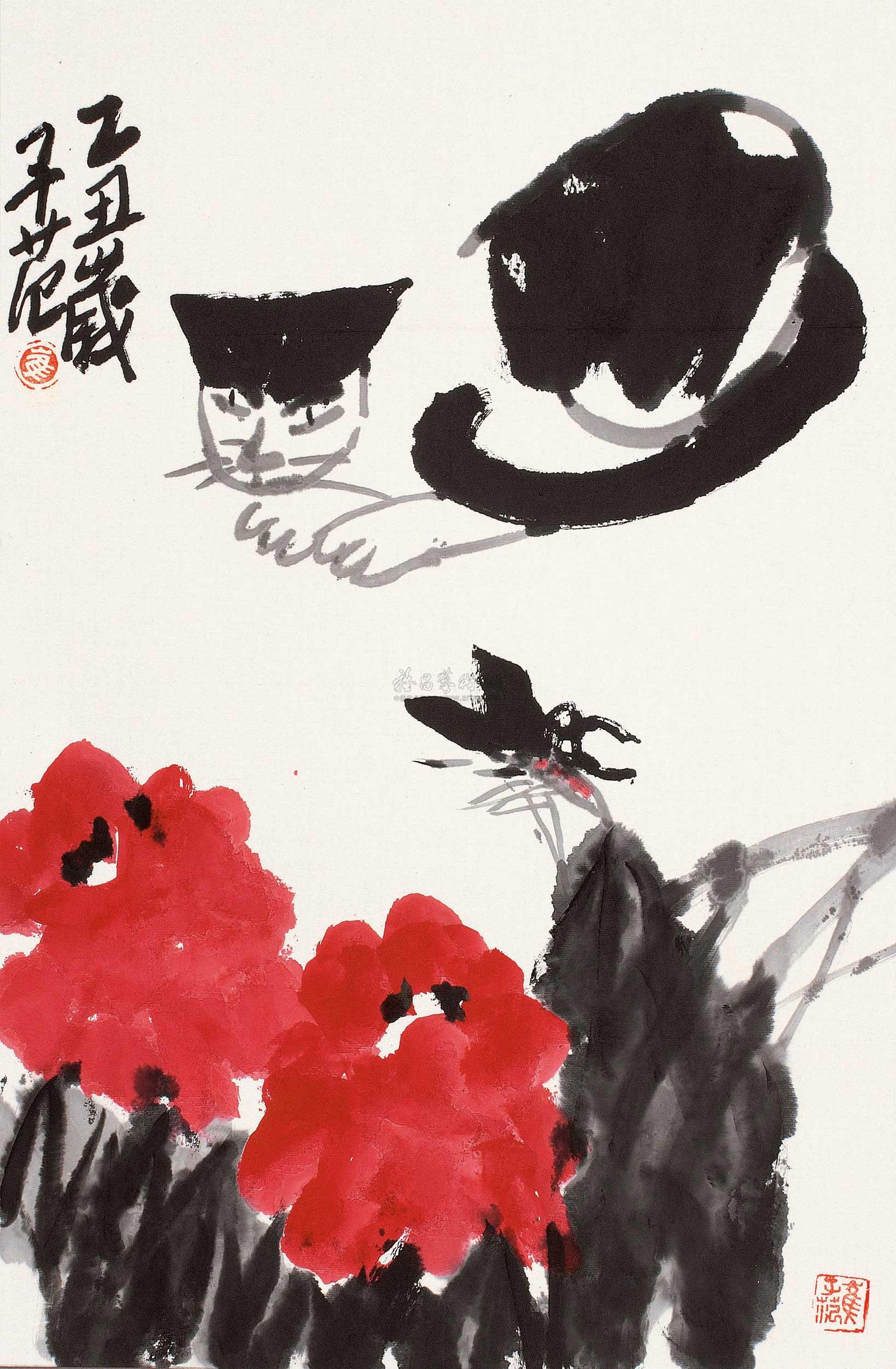 0073 猫 镜片 纸本