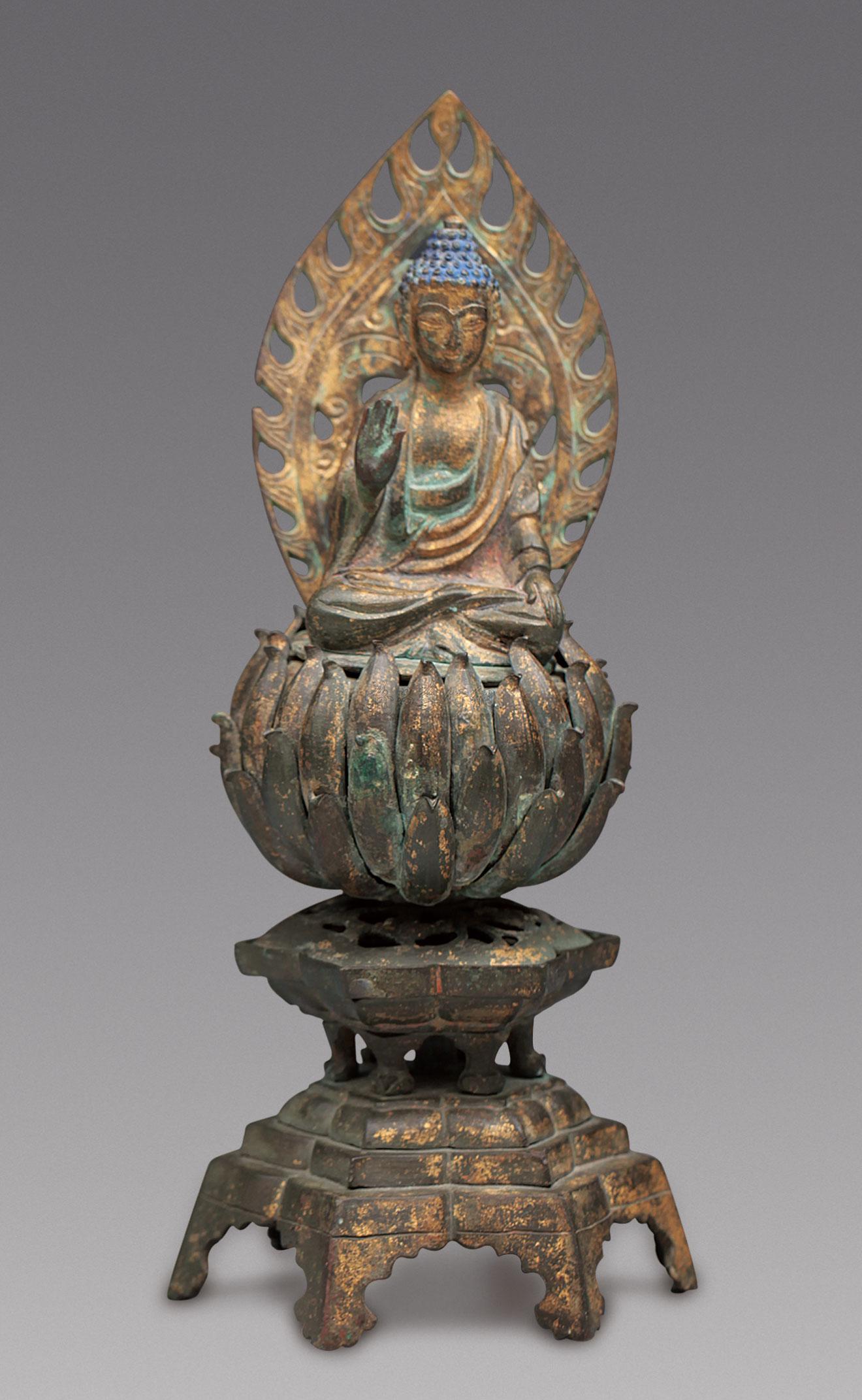 3098 宋-元 铜鎏金释迦牟尼佛像